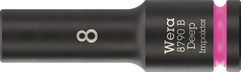 Wera 05005550001 8790 B Impaktor Deep Socket with 3/8" drive, 8 x 63 mm