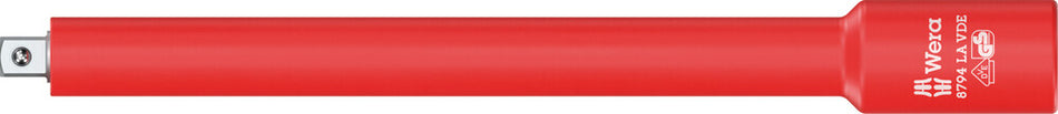 Wera 05003301001 8794 LA Zyklop VDE extension, insulated, long, 1/4", 1/4" x 150 mm