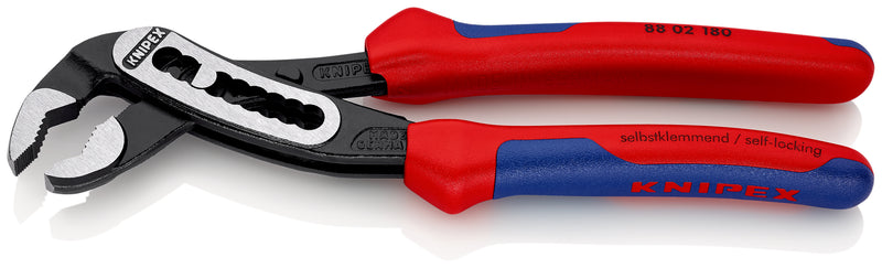 KNIPEX 88 02 180 AlligatorÂ¨ Water Pump Pliers with multi-component grips black atramentized 180 mm