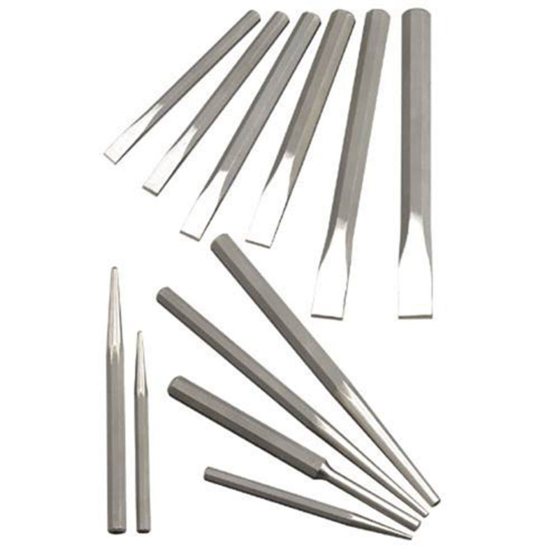 Clarke 1700310 ET139 12 piece Punch & Chisel Set