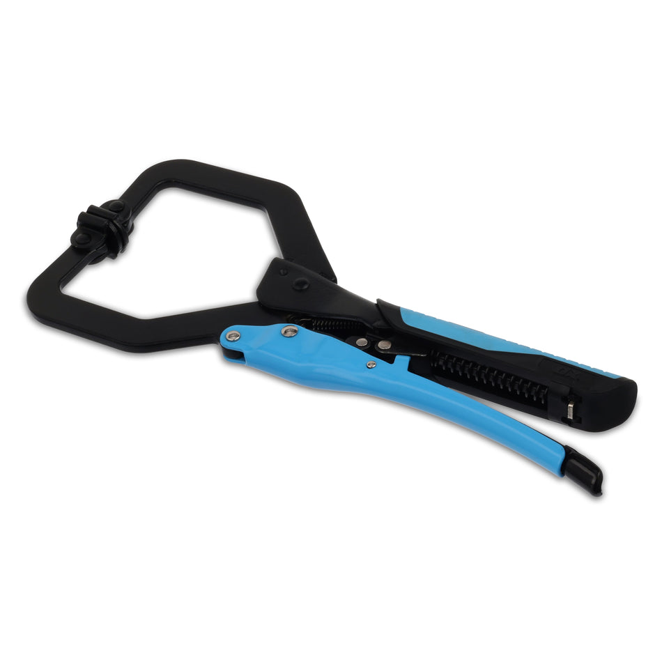 OX Auto Adjust 7-Inch C Clamp With Swivel Pad - Gripped