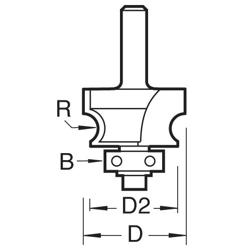 Trend Tools 9/72X1/2TC Bearing Guided Corner Bead Cutter