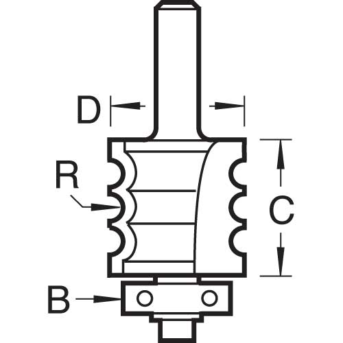 Trend Tools 9/75X1/4TC Bearing Guided Multi-Reed Cutter