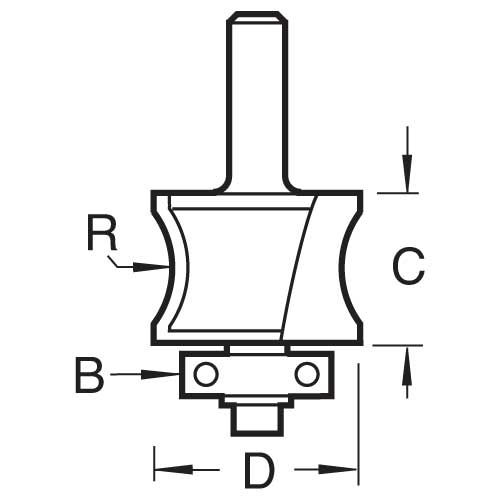 Trend Tools 9/85X1/4TC Bearing Guided Corner Bead Cutter