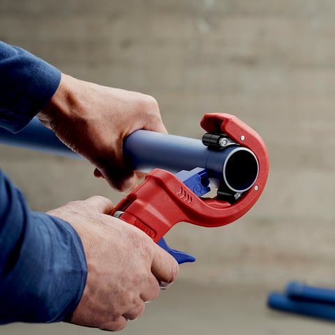 KNIPEX 90 23 01 BK DP50 Pipe Cutter for plastic drain pipes