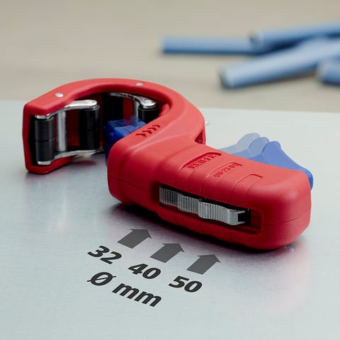 KNIPEX 90 23 01 BK DP50 Pipe Cutter for plastic drain pipes
