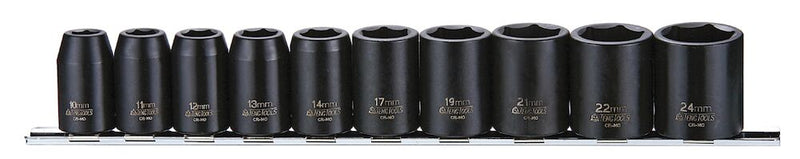 Teng Tools 9121 Impact Socket Set MM ANSI Type 1/2" Drive 12 Piece Set