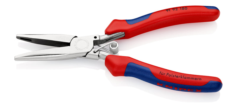 KNIPEX 91 92 180 Upholstery Pliers with multi-component grips mirror polished 185 mm