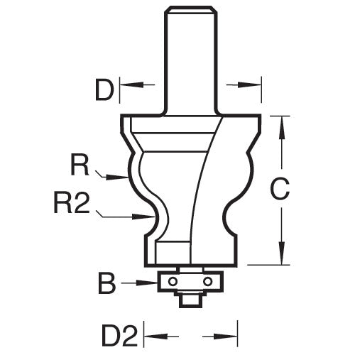 Trend Tools 92/20X1/2TC Bearing Guided Decor Cutter
