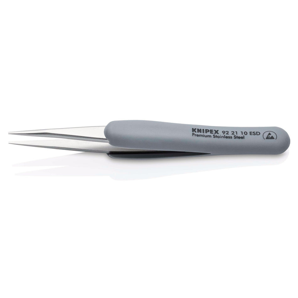DRAPER 13193 KNIPEX 92 21 10 ESD Precision Tweezers with rubber handles ESD, 123mm