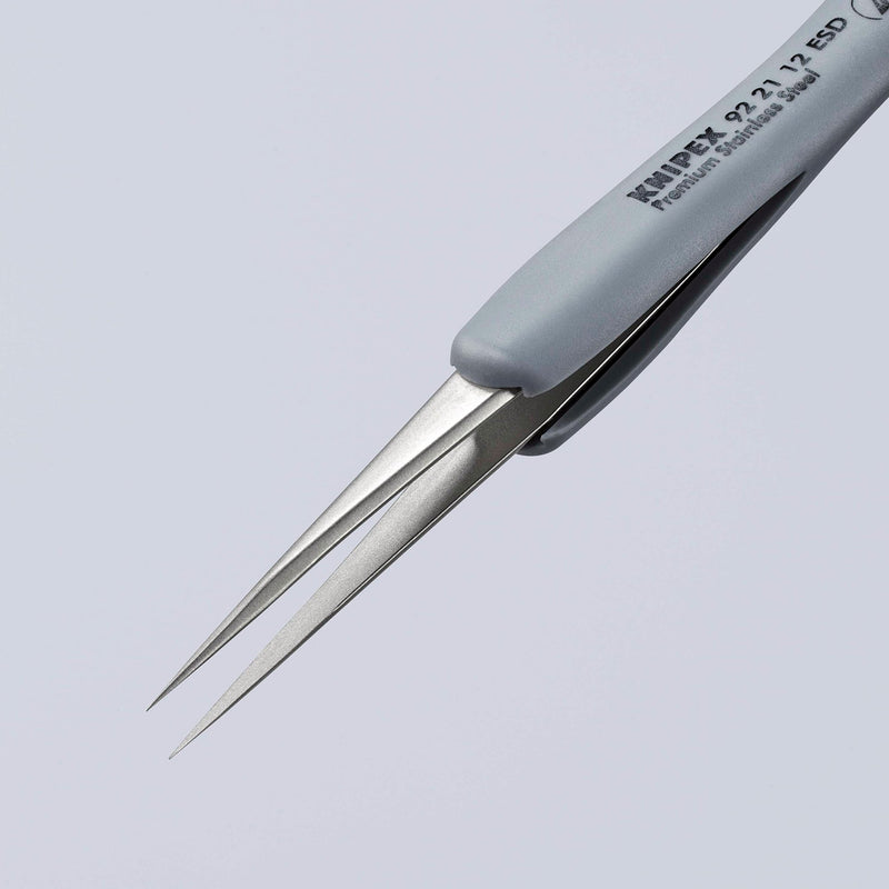 DRAPER 13196 KNIPEX 92 21 12 ESD Precision Tweezers with rubber handles ESD, 112mm