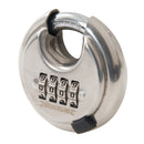 Silverline 926157 Stainless Steel Combination Disc Padlock 4-Digit