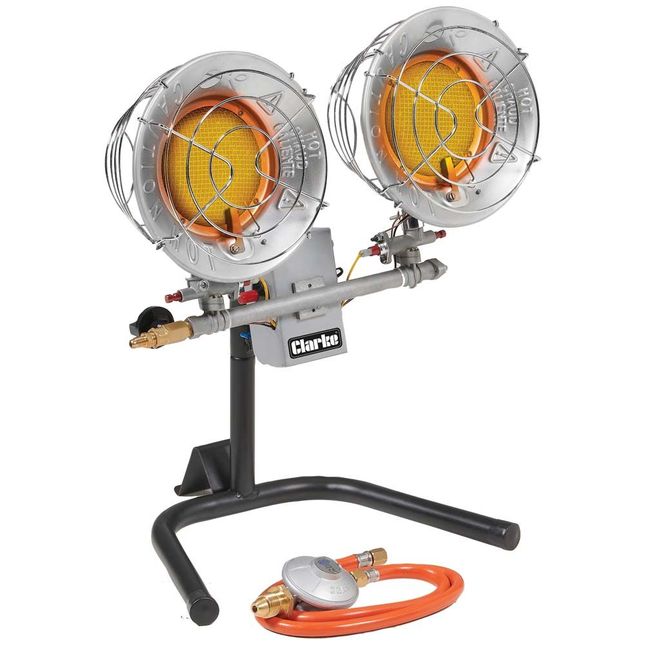 Clarke 6920019 GRH30 9.4kW Portable Twin Head Infrared Gas Heater