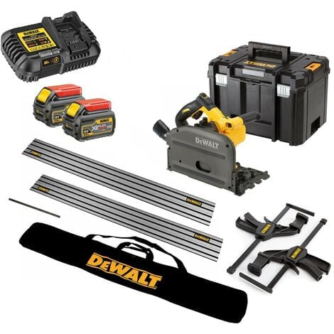 DeWalt DCS520T2-GB 54V XR FLEXVOLT 165 mm Plunge Saw - 2 x 6Ah
