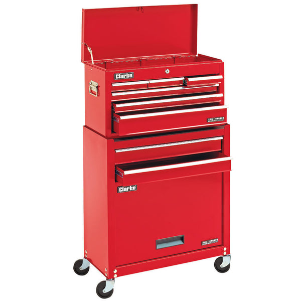 Clarke 7633032 CTC800C Mechanics' 8 Drawer Steel Combination Tool Chest & Cabinet