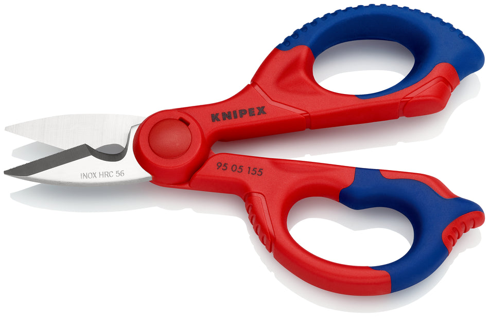 KNIPEX 95 05 155 SB Electricians' Shears with multi-component grips, glass fibre reinforced plastic 155 mm (self-service card/blister)