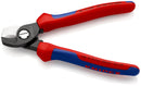 KNIPEX 95 12 165 Cable Shears with multi-component grips burnished 165 mm
