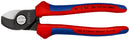 KNIPEX 95 12 165 Cable Shears with multi-component grips burnished 165 mm