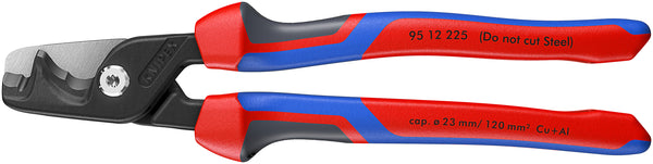 KNIPEX 95 12 225 StepCut¨ XL Cable shears with step cut with comfort handles burnished