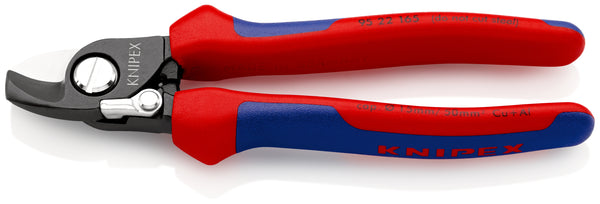 KNIPEX 95 22 165 Cable Shears with opening spring with multi-component grips burnished 165 mm