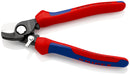 KNIPEX 95 22 165 Cable Shears with opening spring with multi-component grips burnished 165 mm
