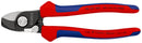 KNIPEX 95 22 165 Cable Shears with opening spring with multi-component grips burnished 165 mm