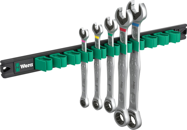 Wera 05020015001 9631 Magnetic rail 6000 Joker 2 Ratcheting combination wrenches set, 5 pieces