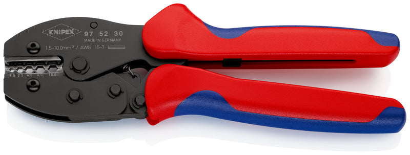 KNIPEX 97 52 30 PreciForce¨ Crimping Pliers with multi-component grips burnished 220 mm