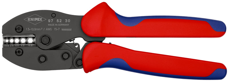 KNIPEX 97 52 30 PreciForce¨ Crimping Pliers with multi-component grips burnished 220 mm