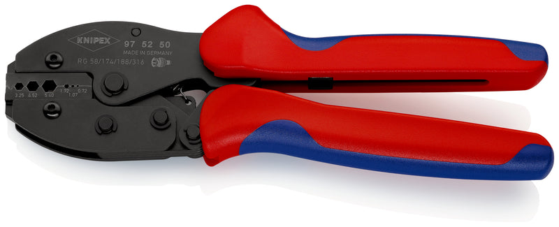 KNIPEX 97 52 50 PreciForce¨ Crimping Pliers with multi-component grips burnished 220 mm