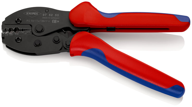 KNIPEX 97 52 50 PreciForce¨ Crimping Pliers with multi-component grips burnished 220 mm