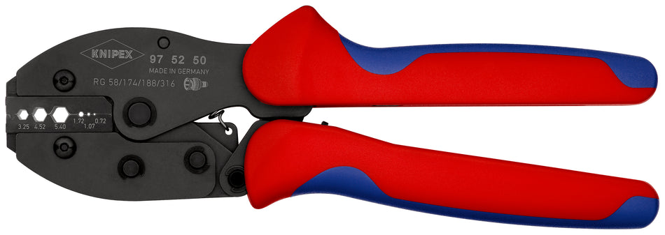 KNIPEX 97 52 50 PreciForceÂ¨ Crimping Pliers with multi-component grips burnished 220 mm