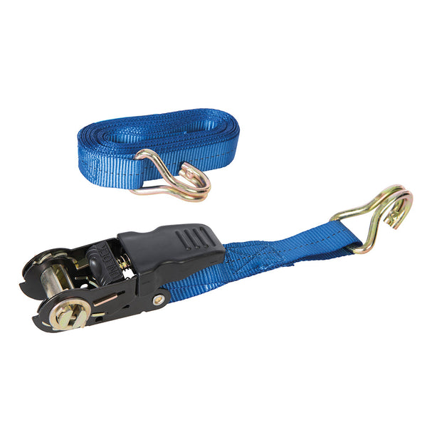 Silverline 978413 Rubber-Handled Ratchet Tie Down Strap J-Hook