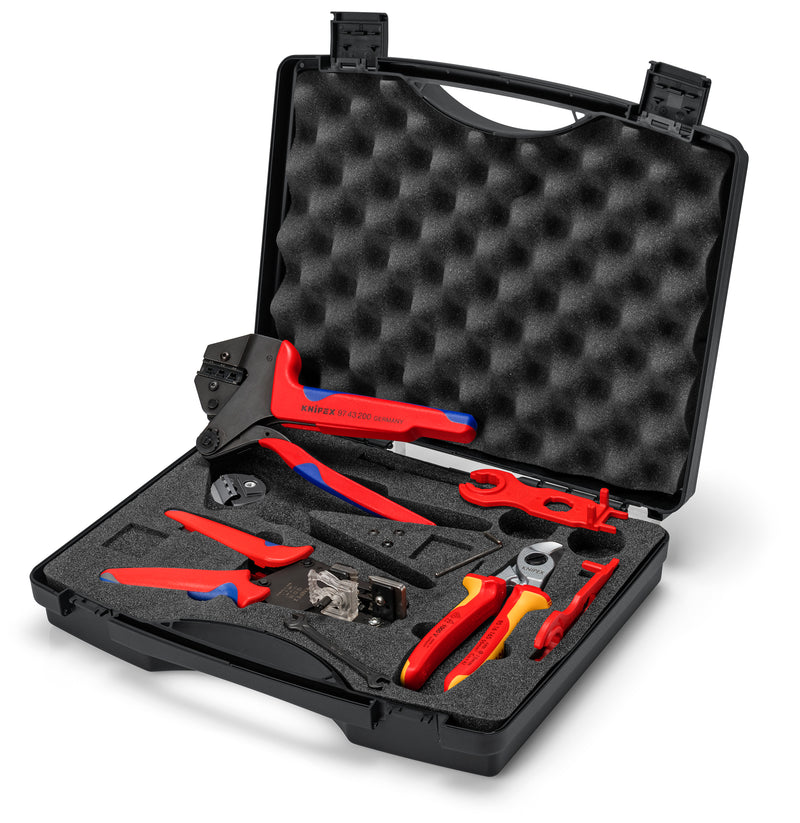 KNIPEX 97 91 04 V01 Tool Case for Photovoltaics for solar cable connectors MC4 (Multi-Contact) 7 parts