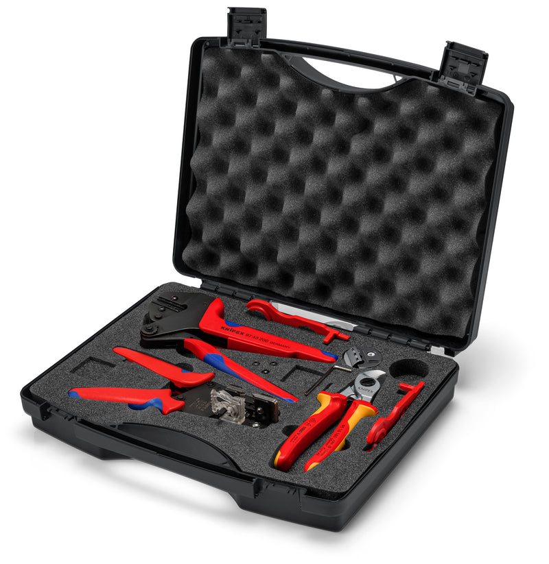 KNIPEX 97 91 04 V01 Tool Case for Photovoltaics for solar cable connectors MC4 (Multi-Contact) 7 parts