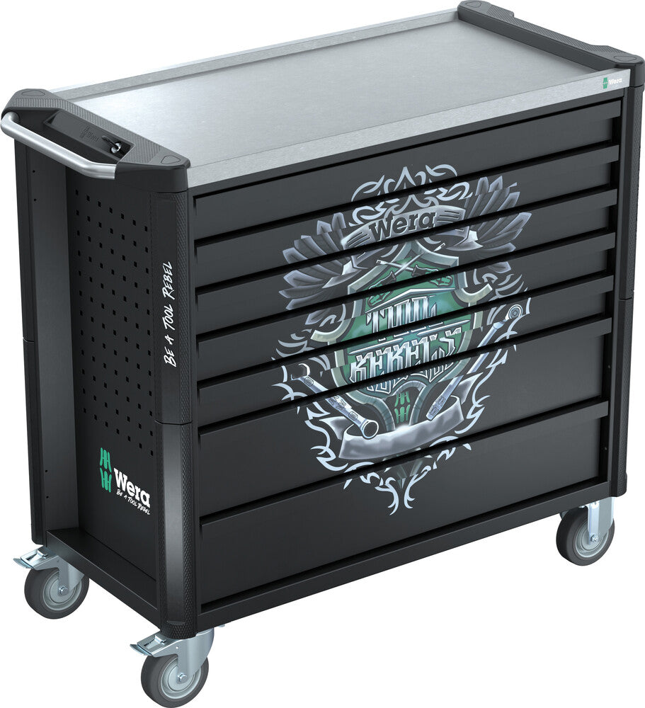 Wera 9801 Tool Rebel roller cabinet Stainless XXL, without tools, 1133 x 588 x 1020 mm - 05501881001