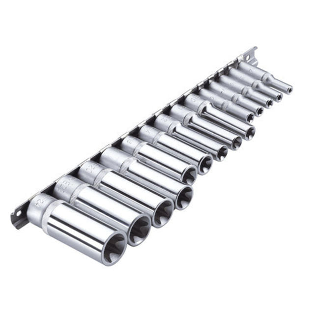 Clarke 1700592 PRO192 14 Piece 1/4", 3/8" & 1/2" Torx Deep Socket Set