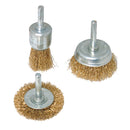 Silverline 985332 Brassed Steel Wire Wheel & Cup Brush Set 3pce