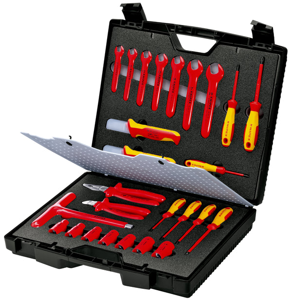 KNIPEX 98 99 12 Standard Tool Case 26 parts with insulated tools for works on electrical installations