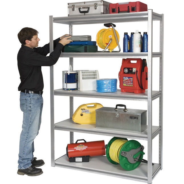 Clarke 6600640 CS5265S 1.2m Wide Span Boltless Shelving (Silver)