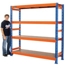 Clarke 6600728 CS4600BO Heavy Duty Boltless Shelving (Blue & Orange)