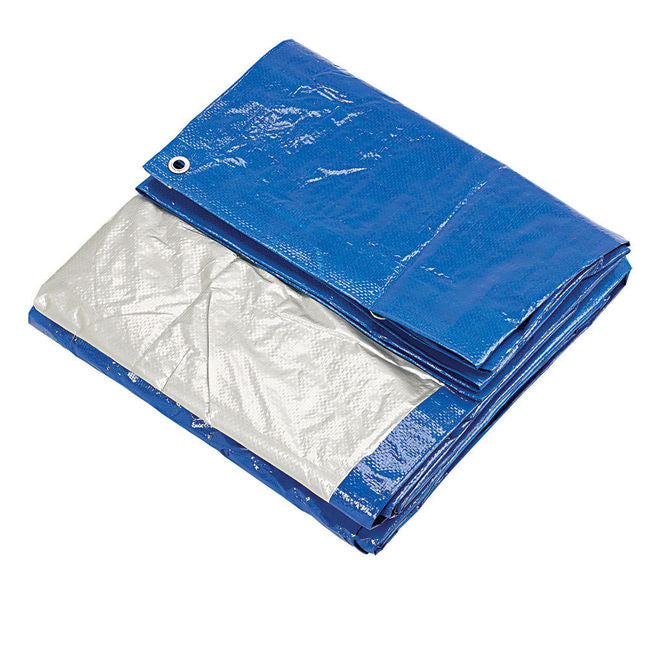 Clarke 6471264 TRP16/20B Blue & Silver Polyethylene Tarpaulin (16x20ft / 4.8x6m)