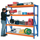 Clarke 6600610 CS4700BO Industrial Shelving with 4 Laminate Board Shelves (Blue & Orange)
