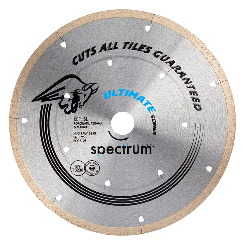 OX Tools OX-SL250/25 Spectrum Ultimate Dia Blade - All Tiles Guaranteed - 250/25.4mm