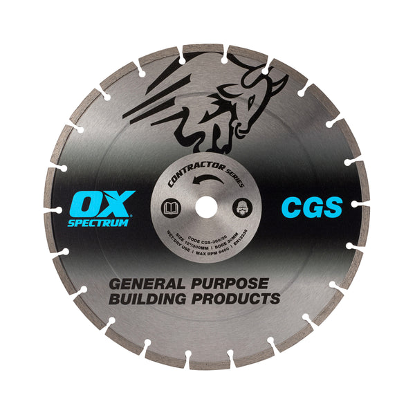 OX Tools OX-CGS-300/20 Contractor Diamond Blade - General Purpose - 300/20mm