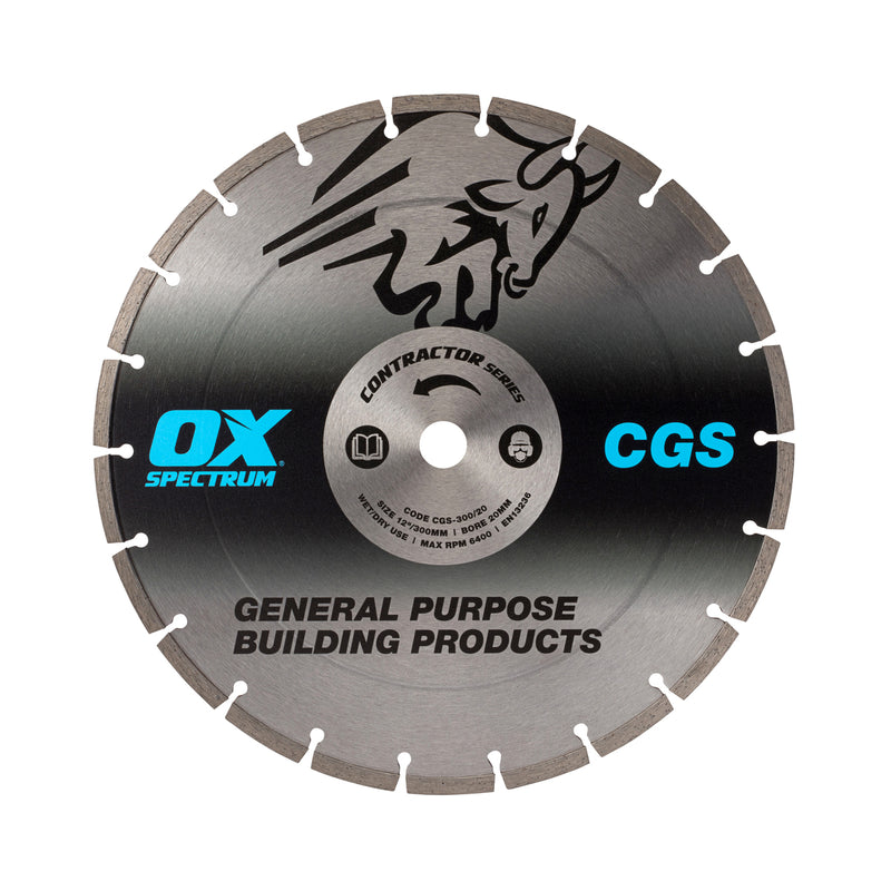 OX Tools OX-CGS-300/20 Contractor Diamond Blade - General Purpose - 300/20mm