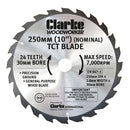 Clarke 6501073 Replacement Blade for CTS18 - 250mm x 24T - 30mm Bore