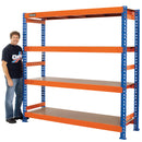 Clarke 6600728 CS4600BO Heavy Duty Boltless Shelving (Blue & Orange)