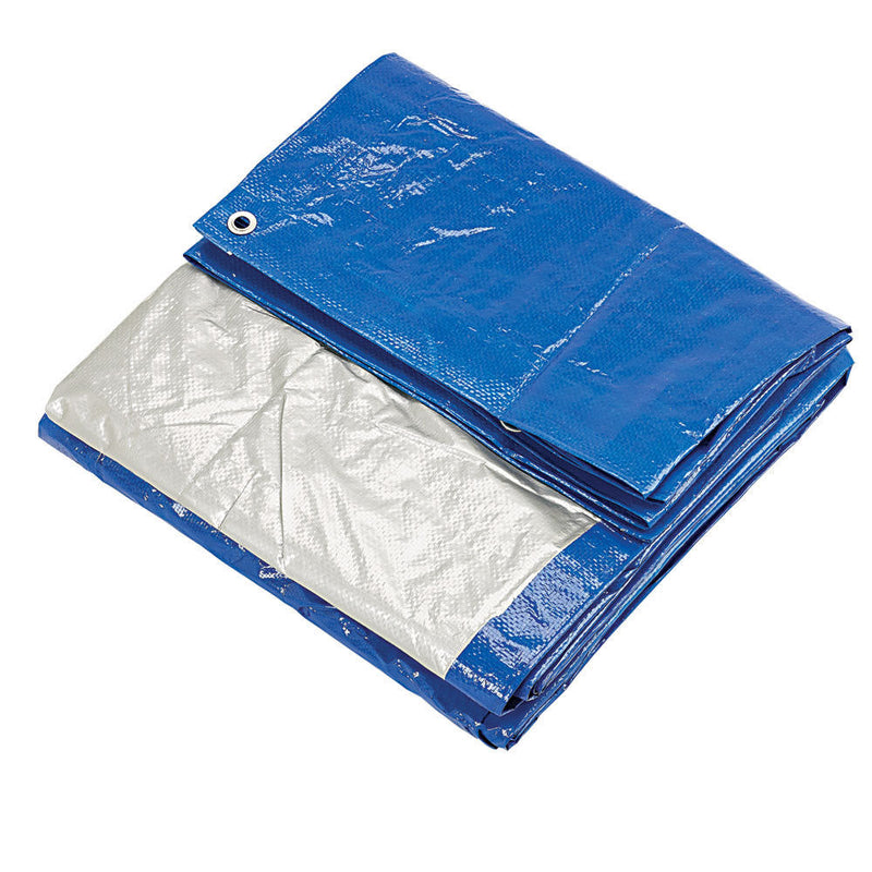 Clarke 6471264 TRP16/20B Blue & Silver Polyethylene Tarpaulin (16x20ft / 4.8x6m)