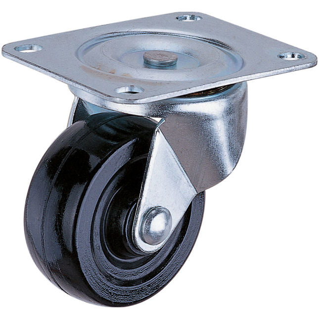 Clarke 4200041 Rubber Castor Wheels Fixed / Swivel / Swivel & Brake (50mm - 100mm)